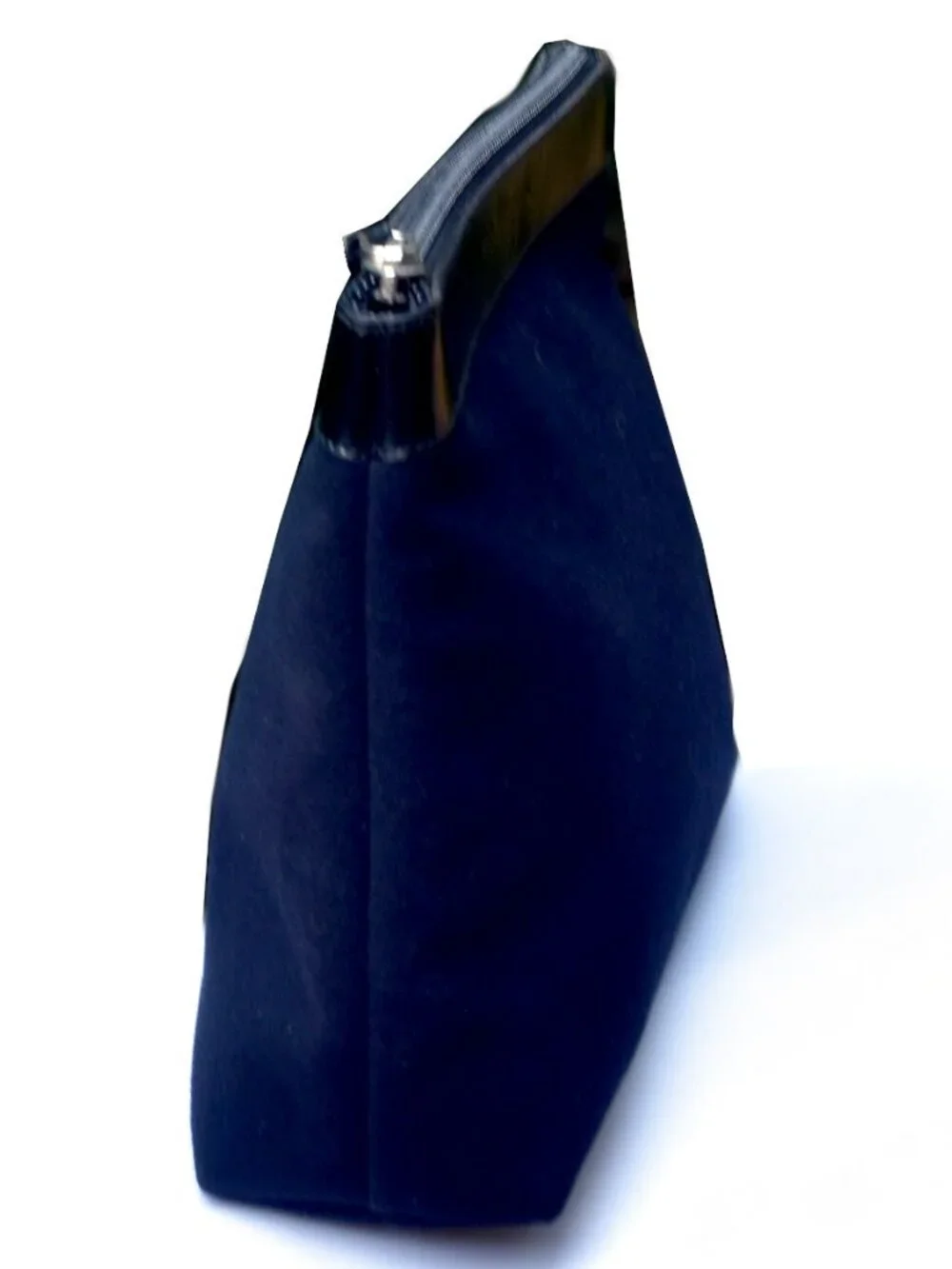 Salvatore Ferragamo Midnight Suede Look Cosmetic Travel Pouch Italy AU-22 9587
